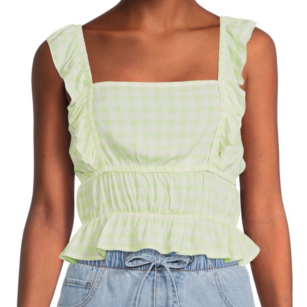 NWOT Derek Heart Square Neck Sleeveless Tank Top with Elastic Waist